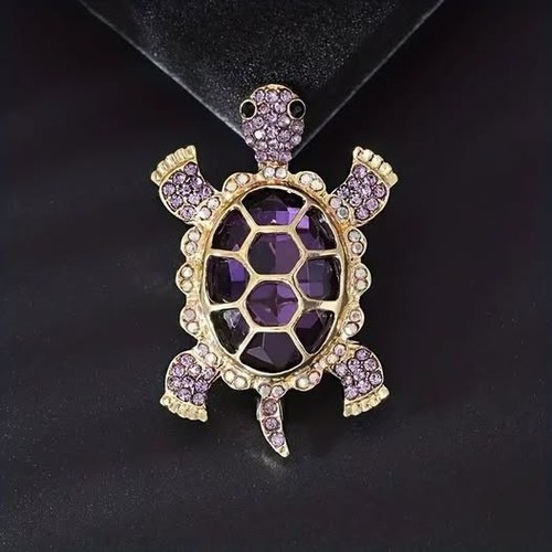 Gold-Tone,Purple,Rhinestone
