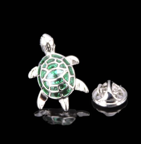 Silver color turtle - color, pin