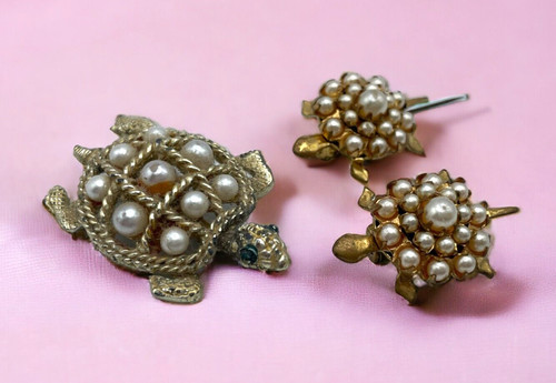 Vtg turtles scatter pins - turtles, faux