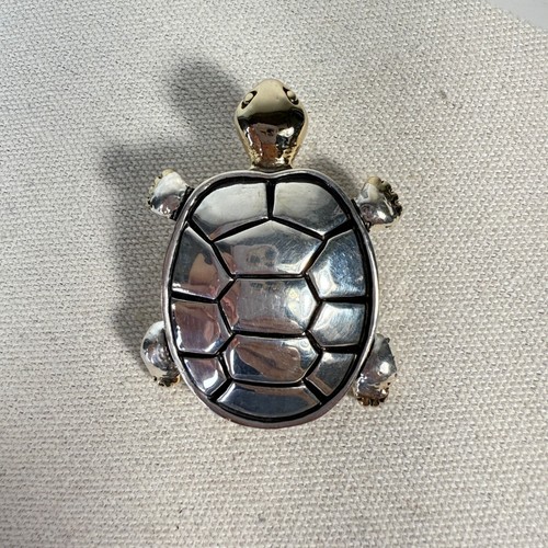 Silver gold tone - gold, turtle